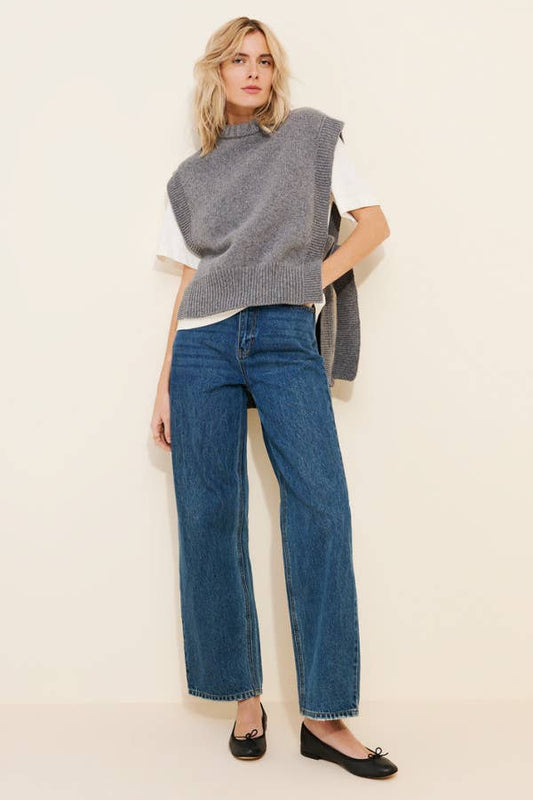 Kalvos: Dove Grey Merino Wool Vest
