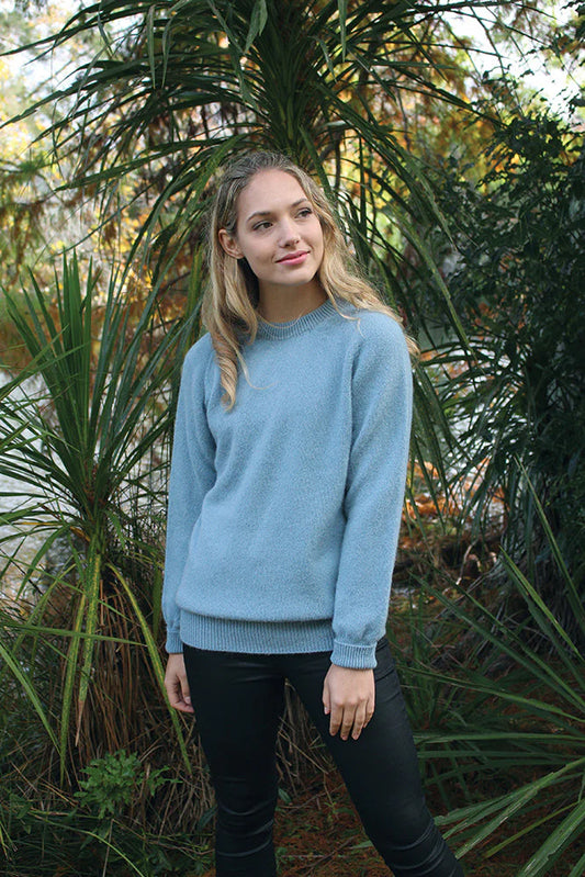 Alpaca Plain Crew Neck Jumper