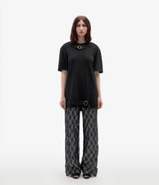 T-Shirt mit Schnalle | Schwarz