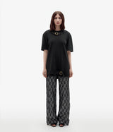 T-Shirt mit Schnalle | Schwarz