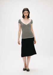 Off The Hook Top | Cream Charcoal
