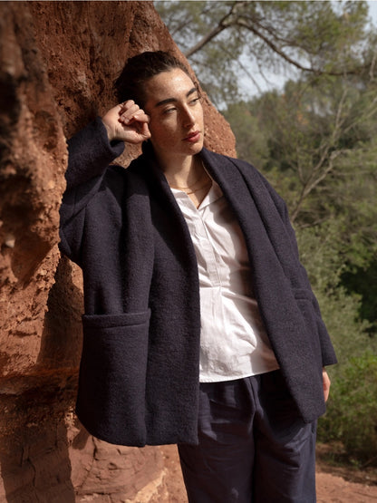 314 BRUC JACKET beige organic wool