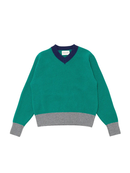 Green Lambswool Vee