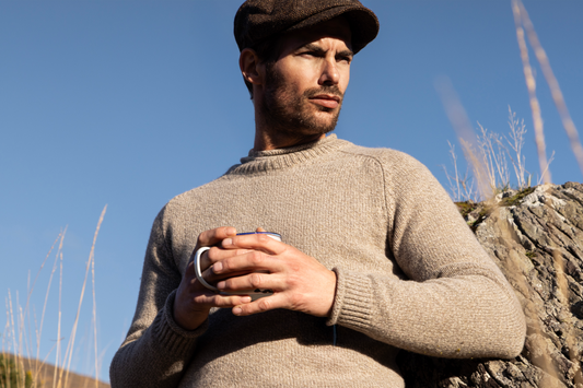 Saddle Shoulder Crew Neck Sweater