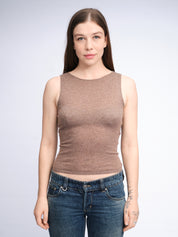 Kaschmir-Seide Tanktop mit U-Boot-Ausschnitt