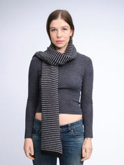 Merino Cashmere Stripe Scarf