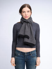 Merino Cashmere Stripe Scarf