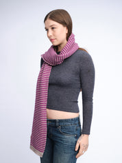Merino Cashmere Stripe Scarf
