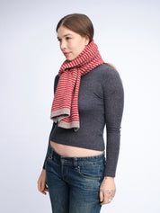 Merino Cashmere Stripe Scarf