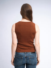 Bootshals-Tanktop | Braun