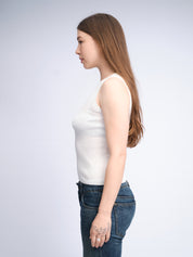 Tanktop mit U-Boot-Ausschnitt | Weiß