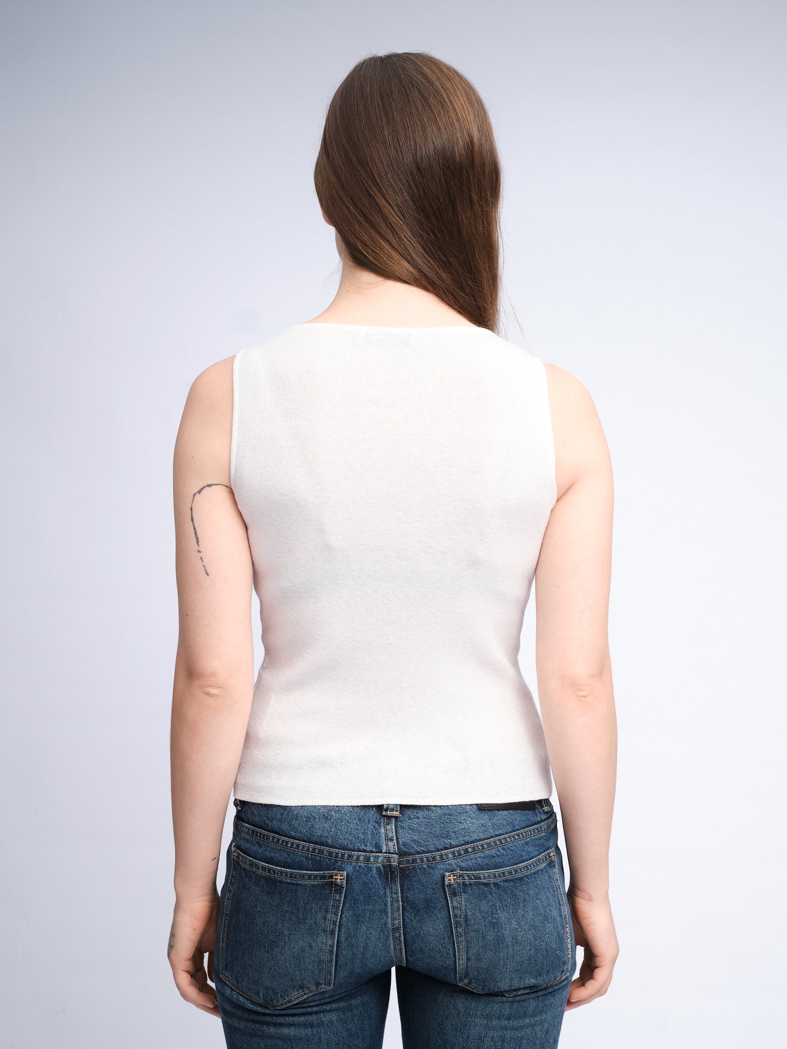Tanktop mit U-Boot-Ausschnitt | Weiß