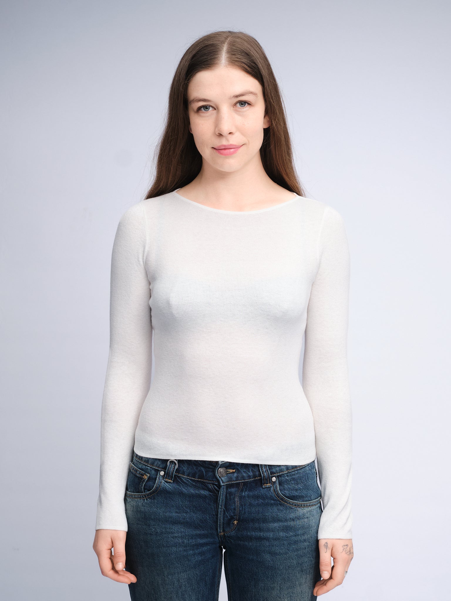 Bootshals-T-Shirt | Weiß