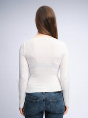Bootshals-T-Shirt | Weiß