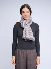 Merino Cashmere Stripe Scarf