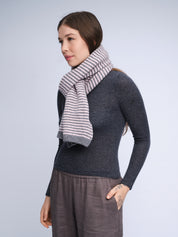 Merino Cashmere Stripe Scarf