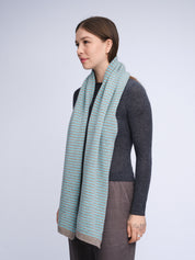 Merino Cashmere Stripe Scarf