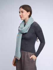 Merino Cashmere Stripe Scarf