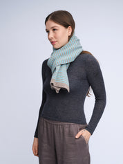 Merino Cashmere Stripe Scarf