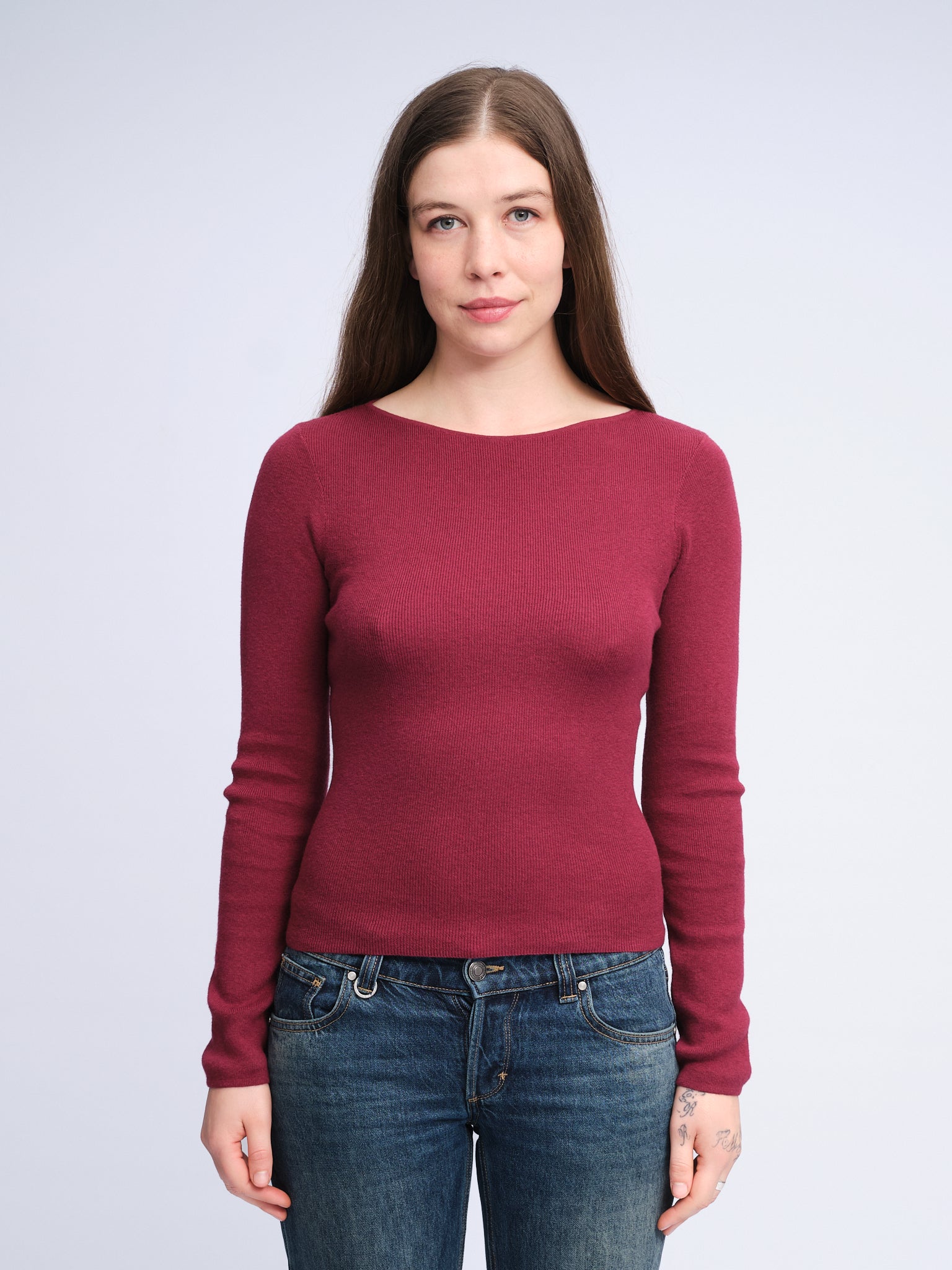 Bootshals-T-Shirt | Pflaume