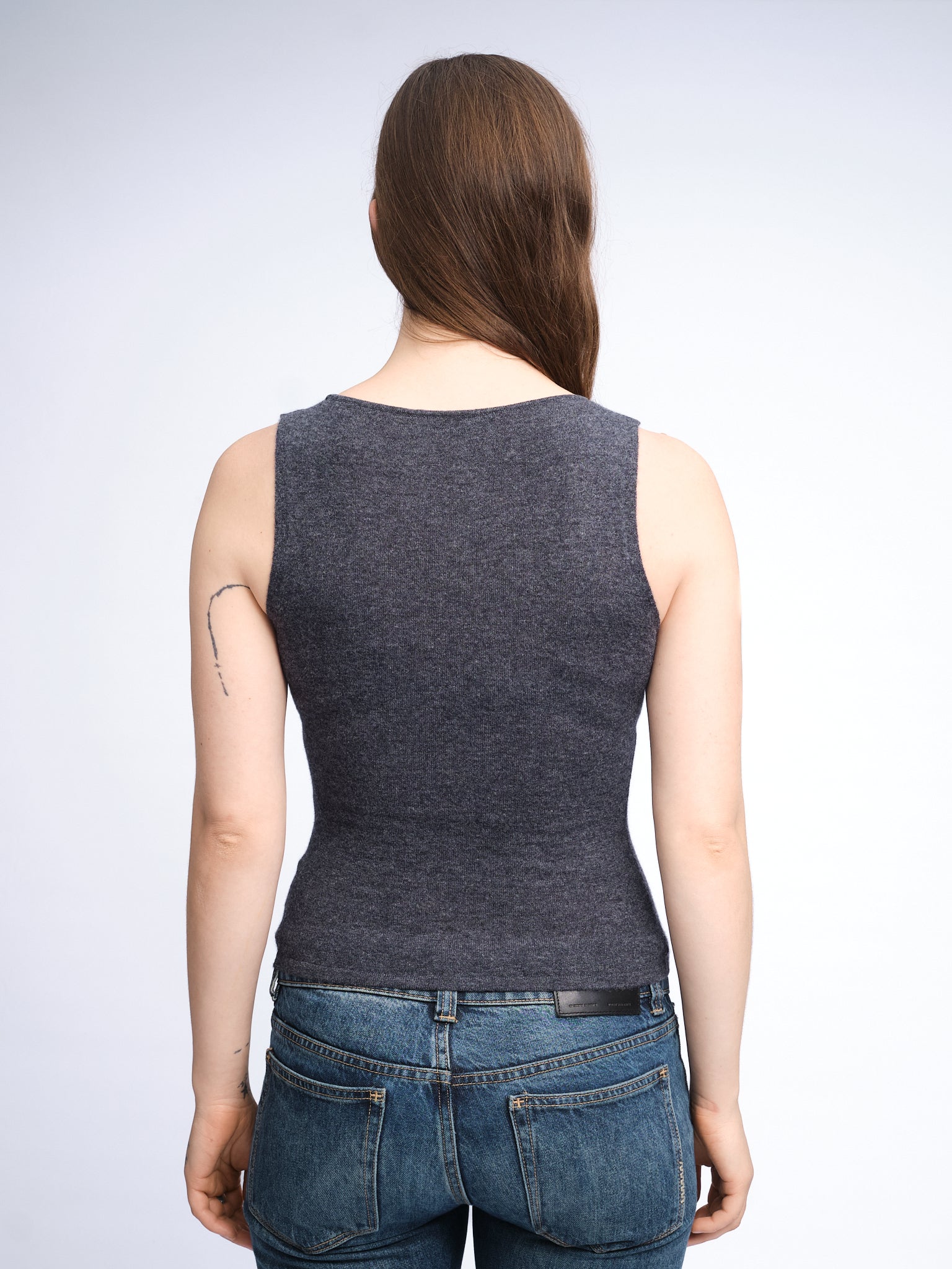 Kaschmir-Seide Tanktop mit U-Boot-Ausschnitt