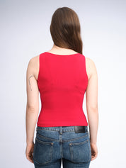 Tanktop aus Wolle und Kaschmir mit U-Boot-Ausschnitt