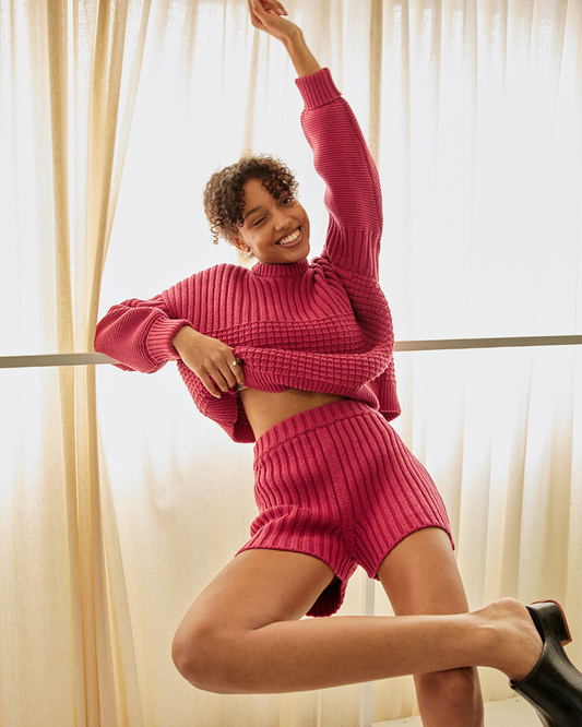 Delčia Cotton Sweater | Rhubarb