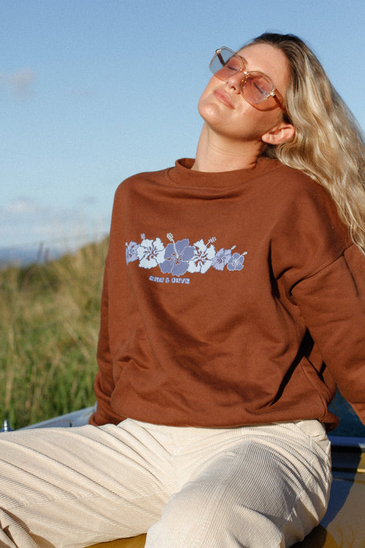 COCOA BLOOM CREW NECK JUMPER