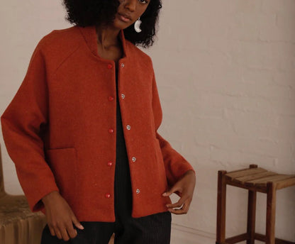 Kona Wool Jacket in Burnt Orange