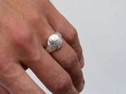 Liquify ~ Large Melt Signet | Sterling Silver