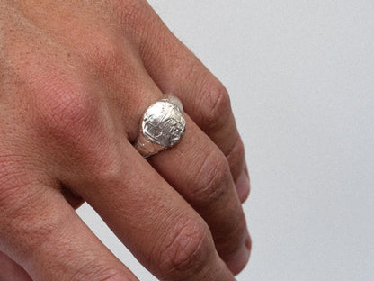 Liquify ~ Large Melt Signet | Sterling Silver
