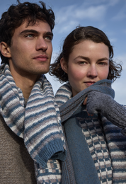 Interrupted Stripe Jumper | Marble Blue