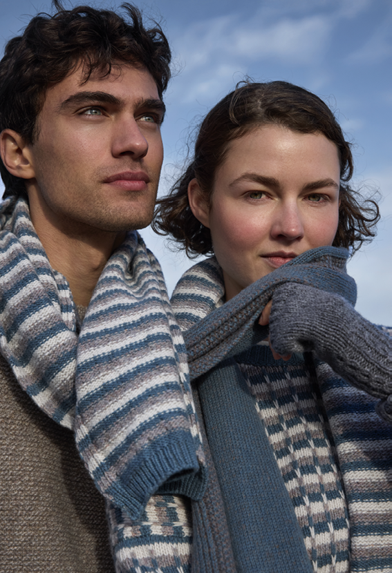 Interrupted Stripe Jumper | Marble Blue