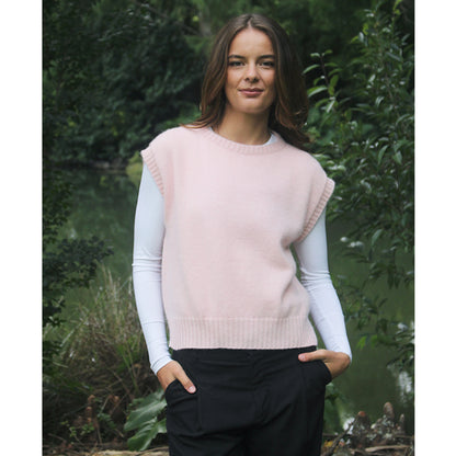 Alpaca crew neck vest