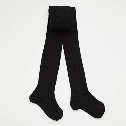 Merino Wool Textured Knit Tights