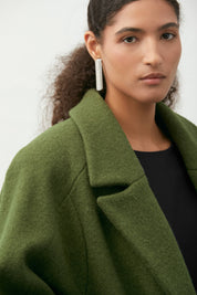 Cocoon double-breasted coat