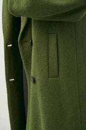 Cocoon double-breasted coat