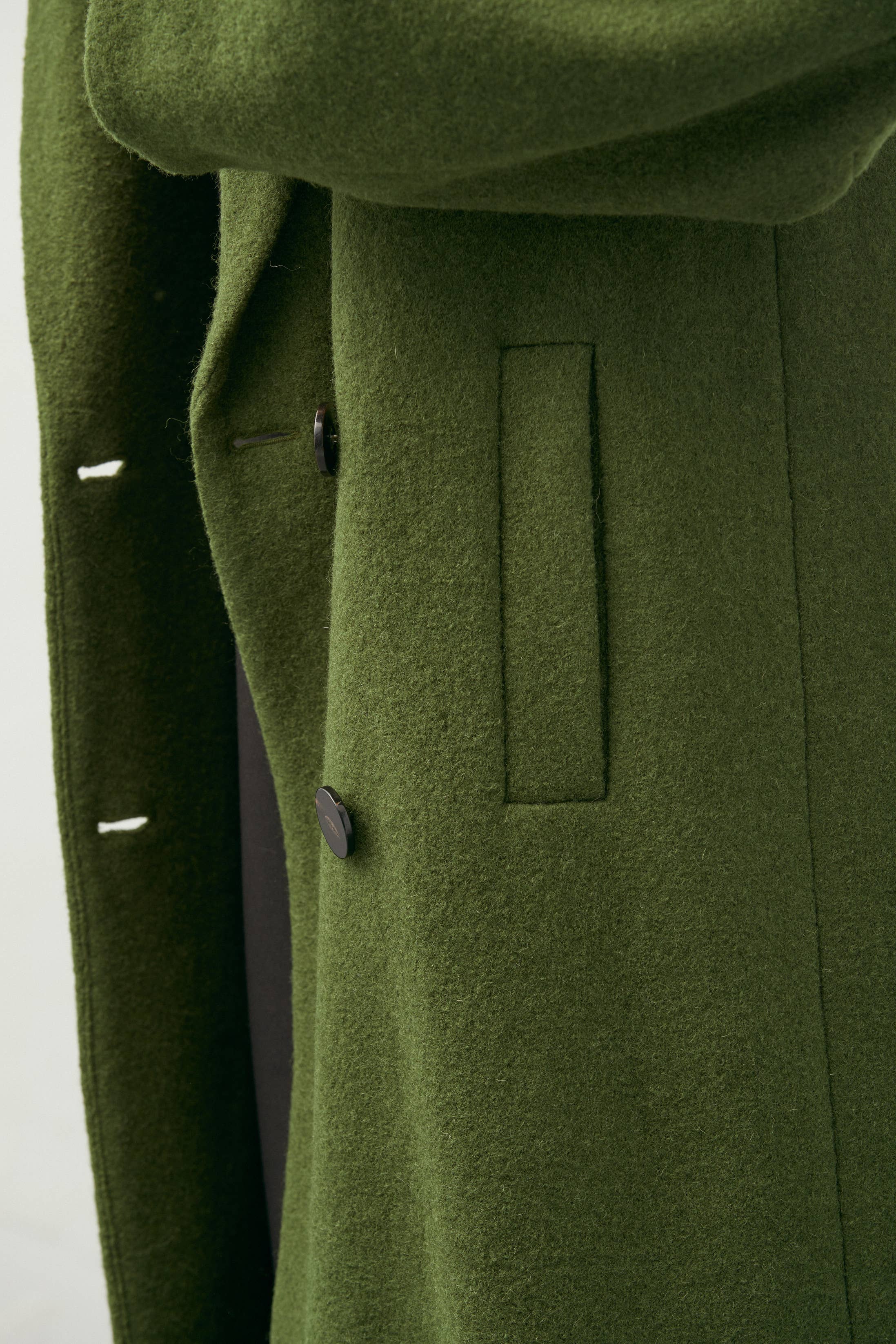 Cocoon double-breasted coat