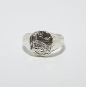 Liquify ~ Large Melt Signet | Sterling Silver