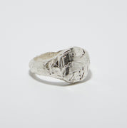 Liquify ~ Large Melt Signet | Sterling Silver