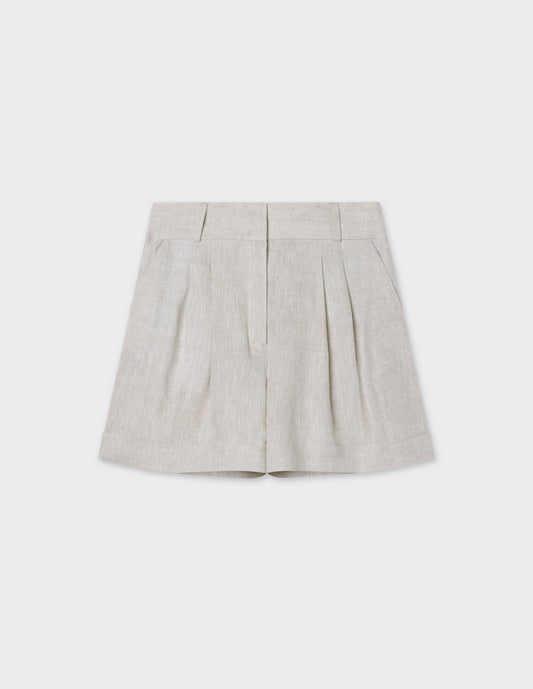 Double-pleat shorts
