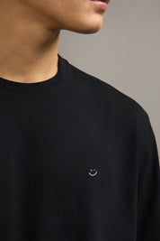 Klassisches Rundhals-T-Shirt | Schwarz