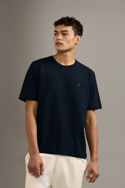 Classic smiley crew t-shirt | Navy