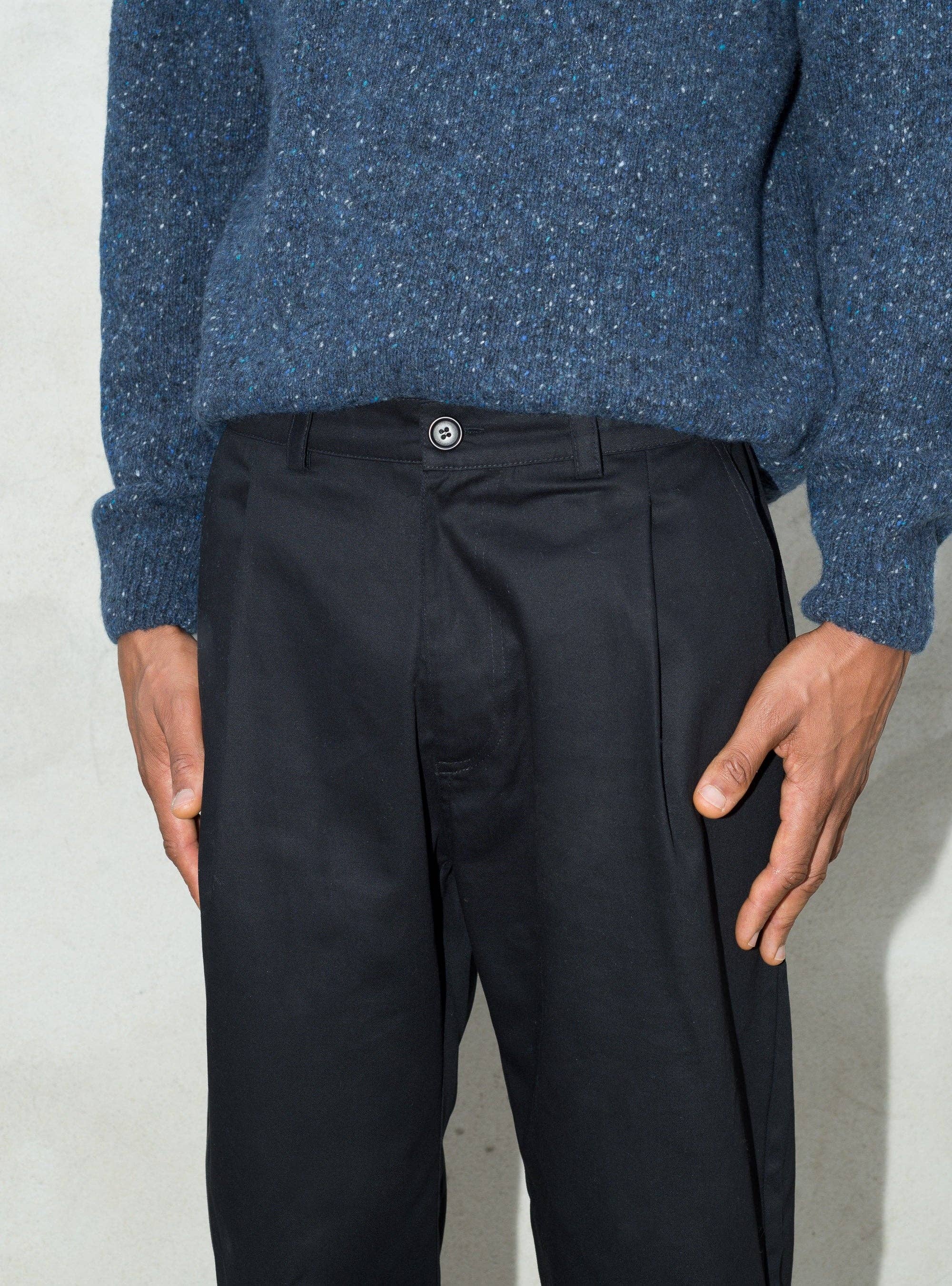 Relaxed pleated pants