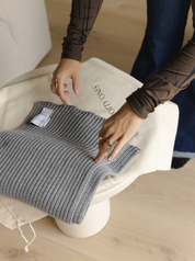 Rib Scarf: Merino Wool | Grey