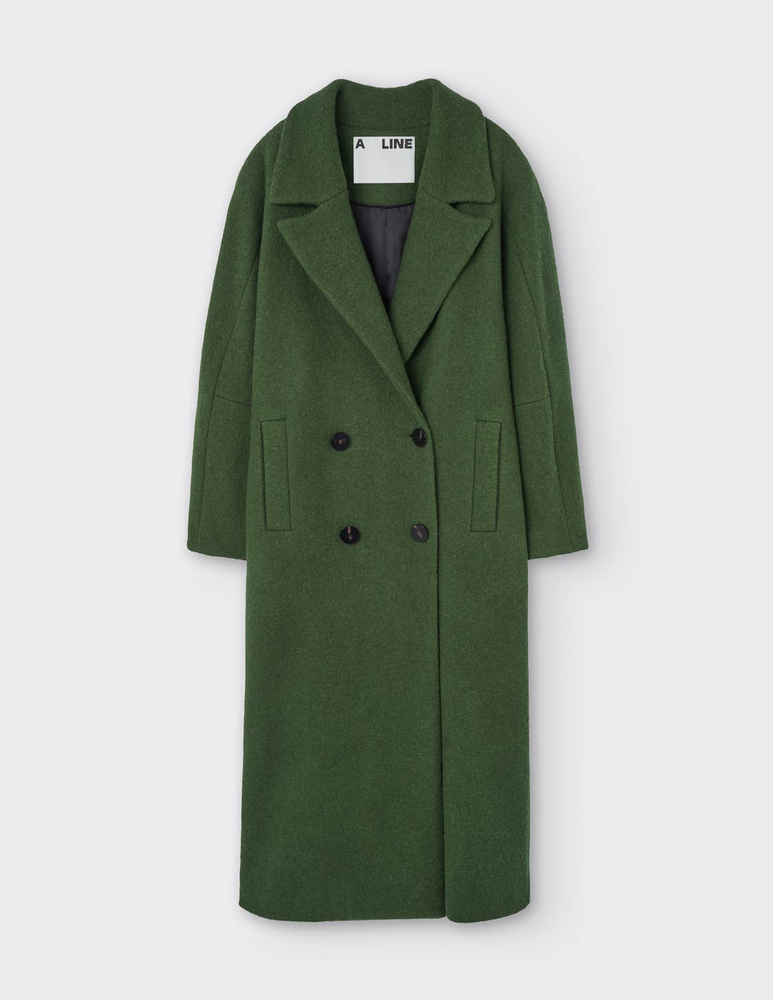 Cocoon double-breasted coat