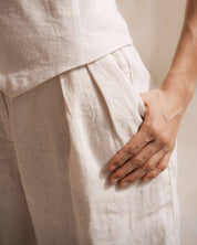 Mila - Linen Shorts | Beige