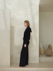 Cashmere Mix Hoodie | Black