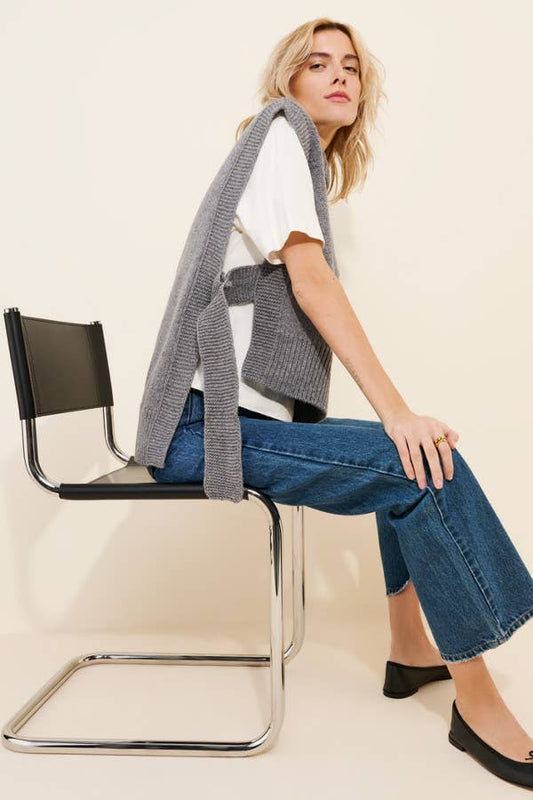 Kalvos: Dove Grey Merino Wool Vest