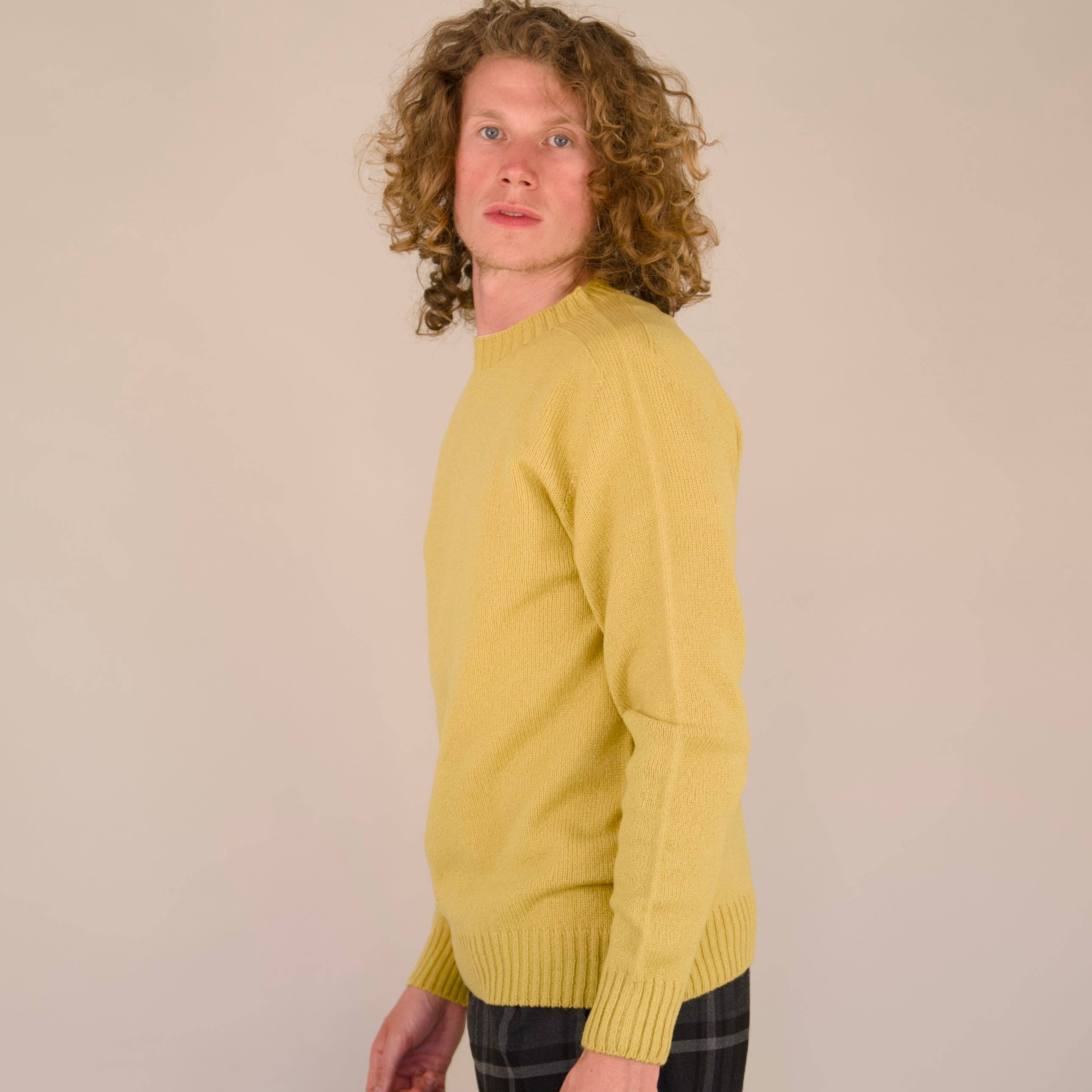 Geelong Lammwolle – Nahtloser Rundhalsausschnitt | Messing